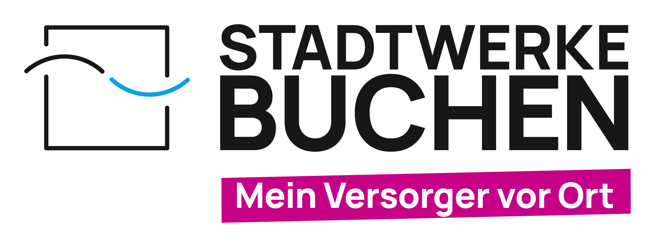 logo stadtwerke 2zeilig schwarz slogan